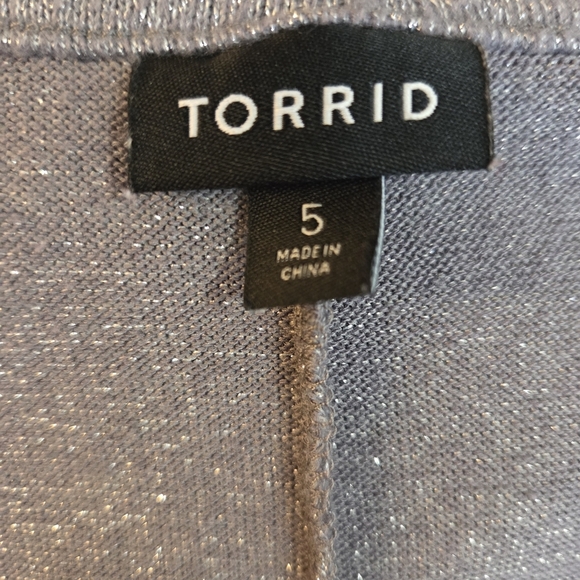 Torrid Shimmering Gray Tunic Top Size 5 - Picture 5 of 5